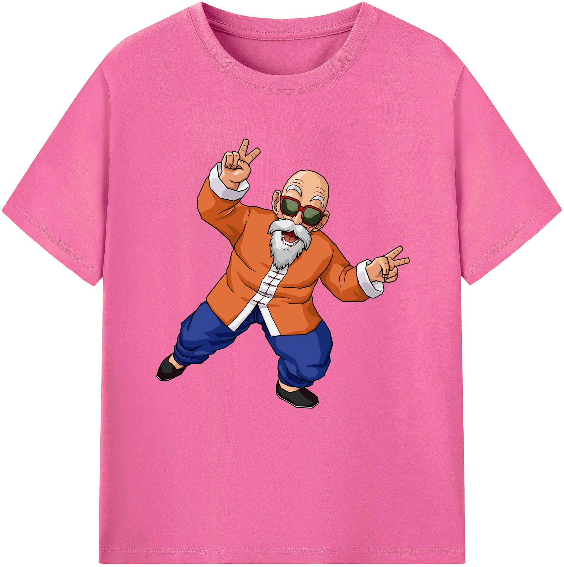 （画像用） ドラゴンボール 亀仙人（かめせんにん） DRAGON BALL Master Roshi Kame Sennin レディースカジュアルプリントTシャツ（綿100％）